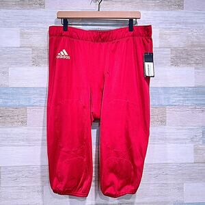 ADIDAS Press Coverage Football Pants Red Nylon Mens 3XL XXXL